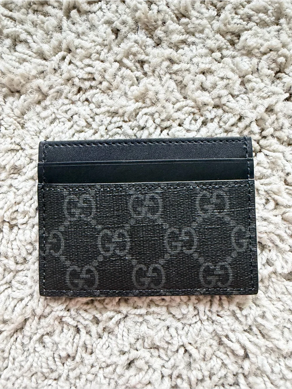 Gucci Kingsnake GG Supreme Card Holder Black Red Cream Snake 451277